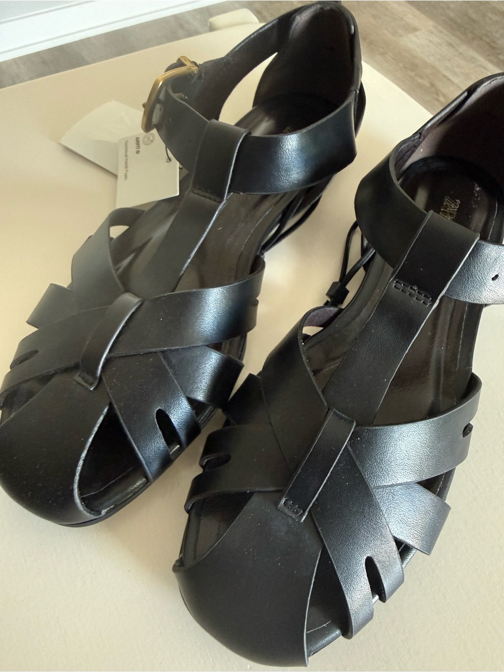 New Zara Fisherman Strappy Sandals size 6